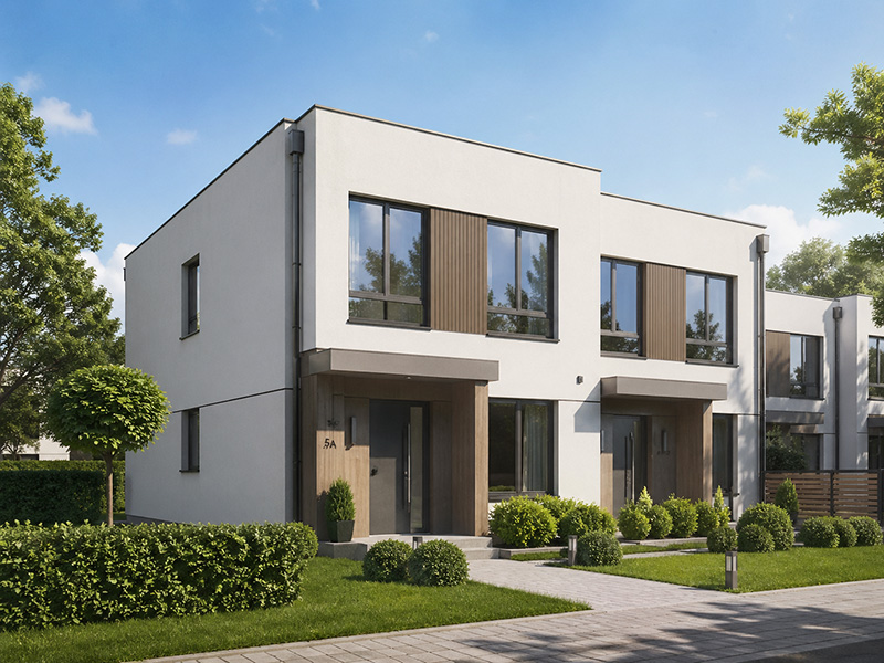 Modernes Einfamilienhaus in Baden-Württemberg mit Terrasse und Garten